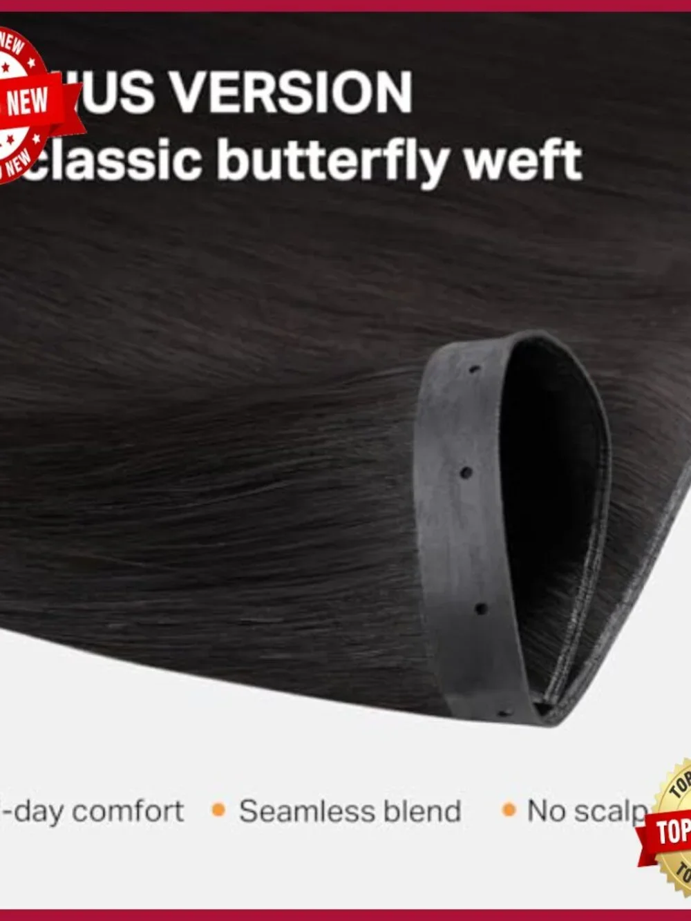 20 Inch Human Hair Extensions, Seamless Weft, Micro Beads, 100g